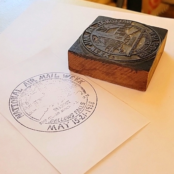 Vintage Seal National Air Mail Week Stamper 1938 - Picture 4 of 4